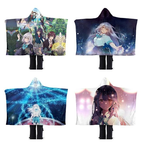 

blankets anime iroduku: the world in colors wearable soft warm lazy flannel fleece blanket cosplay costume for bedroom sofa travel car