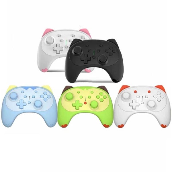 

game controllers & joysticks cartoon kitten bluetooth wireless pro controller gamepads for switch / lite double motor vibration gam