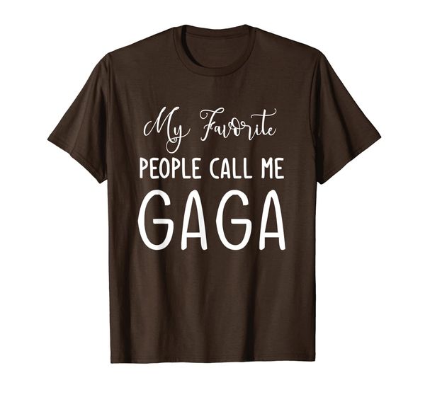 

my favorite people call me gaga grandma gift t-shirt, White;black