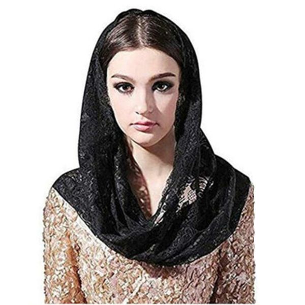 

fine national muse lace shawl bridal catholic islamic christian wedding veil headscarf, Red