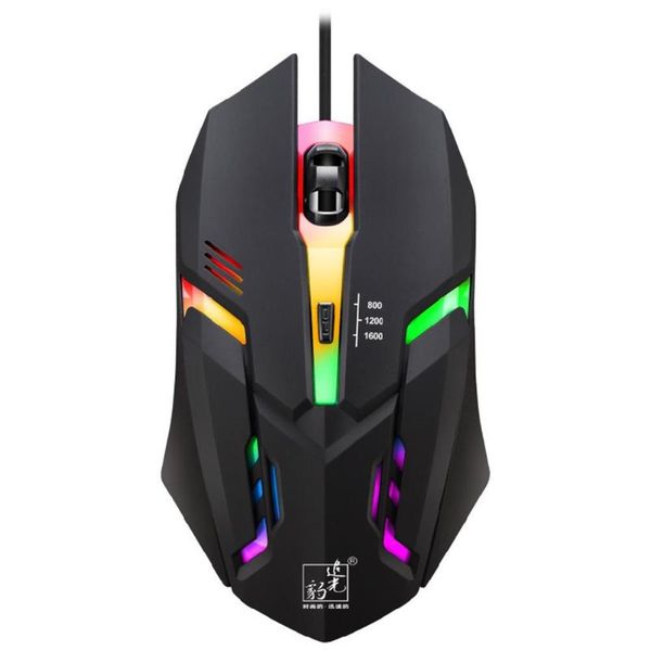 

mice adjustable wired usb poelectric glow gaming mouse computer accessories