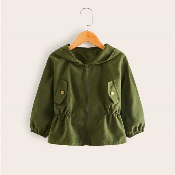 

2021 new boys' and girls' jacket waist zipper coat, White