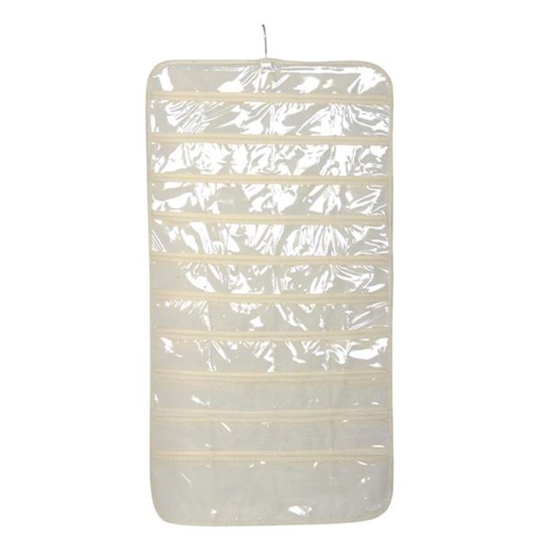 

storage bags 80 grids earrings jewelry organizers two-sided holder pouch convenient hanging bag pocket
