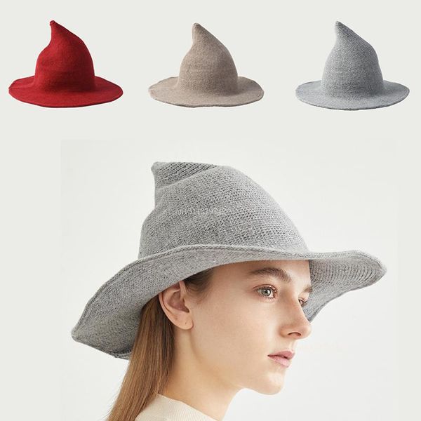 

party hats halloween witch hat men's and women's wool knit fashion solid diversified along the girlfriend gifts