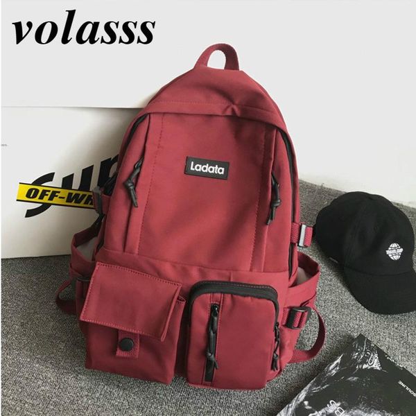 

school bags volasss nylon waterproof backpack fashion student schoolbag for girl college backpacks girls cute preppy style shoulder bag