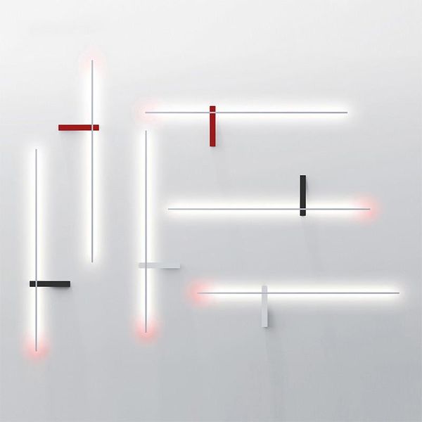 

wall lamp nordic designer minimalist long strip living room hallway art creative iron line lights bedroom bathroom