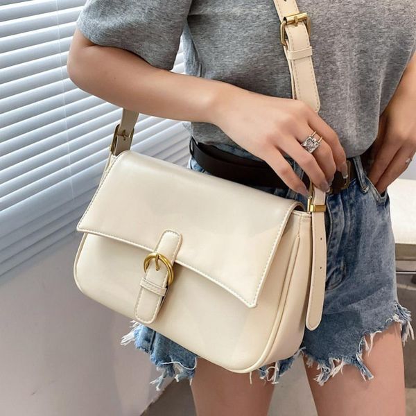

premium texture pu soft leather bag female 2021 trendy wild foreign net red messenger niche one-shoulder small square cross body