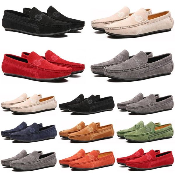 

2021 luxury men casual shoes black grey loafers outdoor flat slip on fashion mens trainers sneakers size 40-47 color92