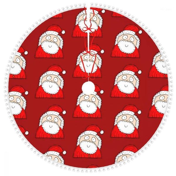 

christmas decorations day(11) tree skirt with pom trim holiday party