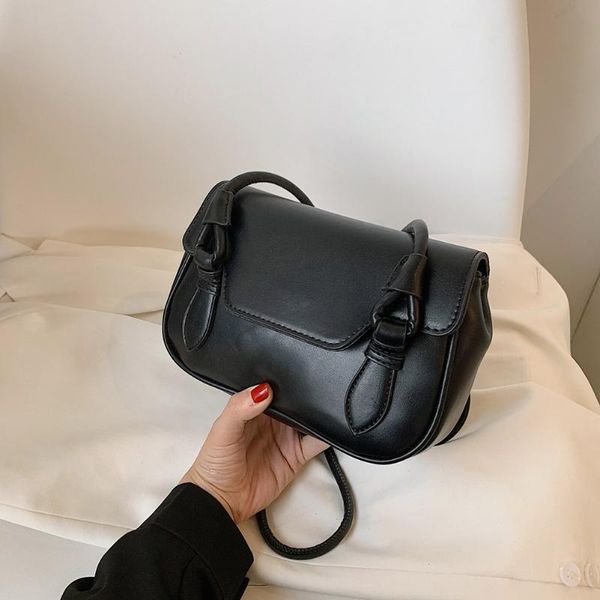 

evening bags 2021 fashion women pure color pu leather underarm bag casual handle small handbag solid pleated tote