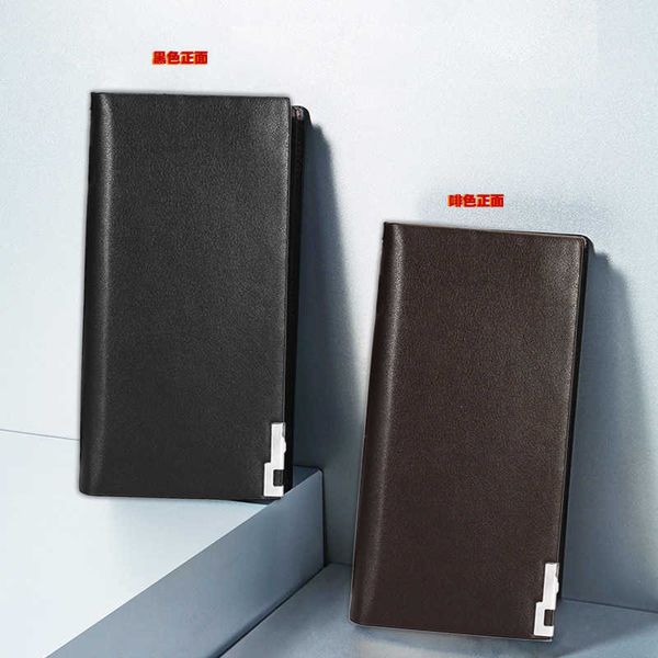 

men's super slim zipper wallet business long wallet men's handbag, Black