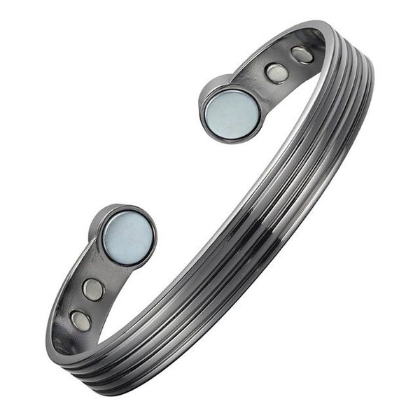 

bangle bracelet cuffs pure copper magnet for women bracelets bangles vintage adjust therapy jewelry, Black