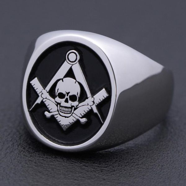 

cluster rings antique ason masonic widow's son skull and crossbones sterling silver ring, Golden;silver