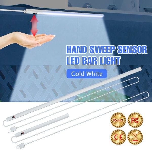 

under cabinet light usb hand sweep sensor lamp bar 20 30 40 50 cm bedroom wardrobe led night for kitchen closet