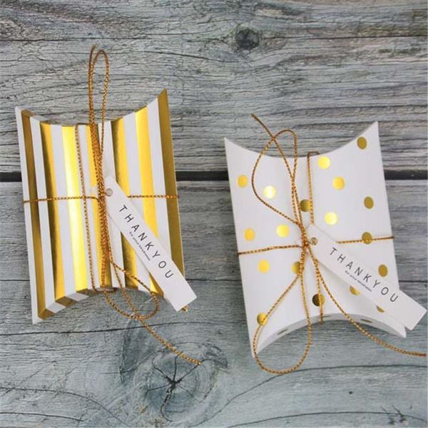 

gift wrap 10pcs promotion pillow shape kraft jewelry candy box craft paper wedding favor boxes pie party bags