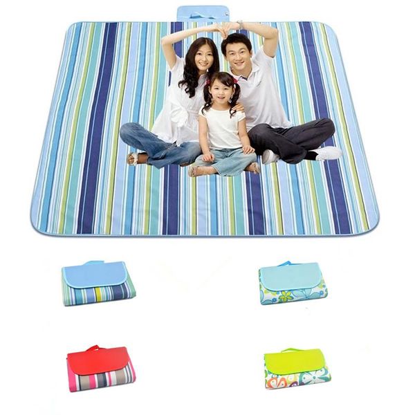 

outdoor pads 145x200cm picnic blanket waterproof sand proof beach mat for camping striped foldable travel backpacking