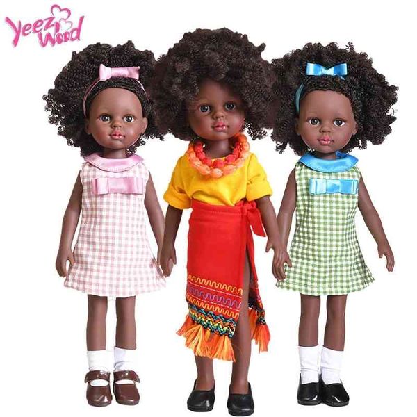 

14.5-inch american enamel dressing fashion doll black girl gift