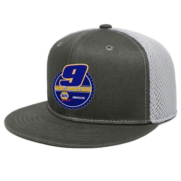 

nascar chase elliott #9 logo flat brim trucker cap custom hipster baseball hats 2019 patriotic usa 2-spot driver 9 mtn dew it's a, Blue;gray
