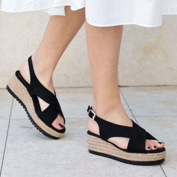 

sandals marta black padding bottom sandals