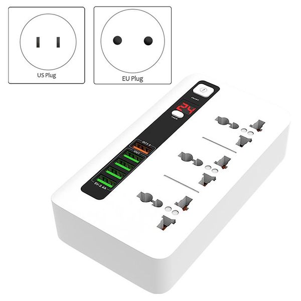 

smart power plugs multifunctional timing 3 sockets 4 usb fireproof square strip
