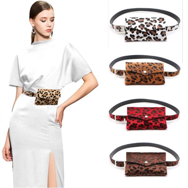 

women waist fanny pack faux leather belt button bag casual chest bags