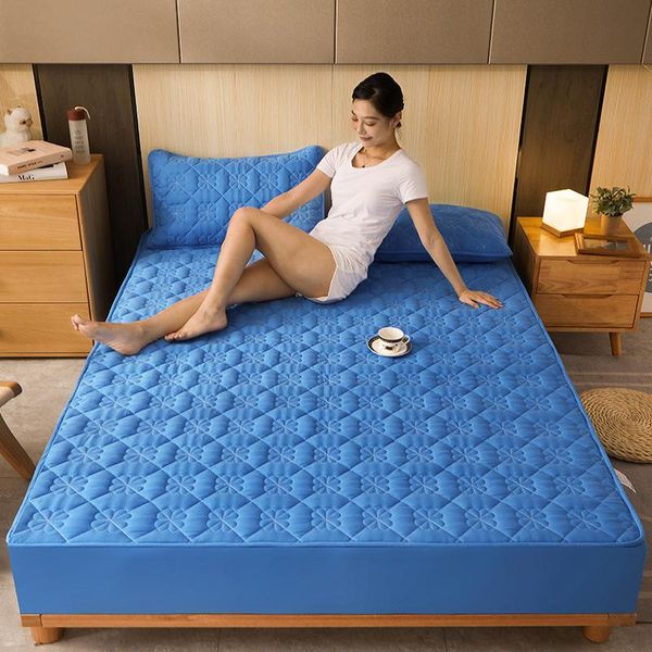 

sheets & sets 100% cotton thicken quilted mattress cover anti-bacterial king size customized bed pad protector not included case sheet