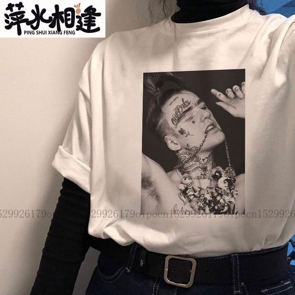

women's t-shirt summer women t shirts 2021 print rapper lil peep female harajuku trend clothes o-neck casual ladies tshirts ins, White