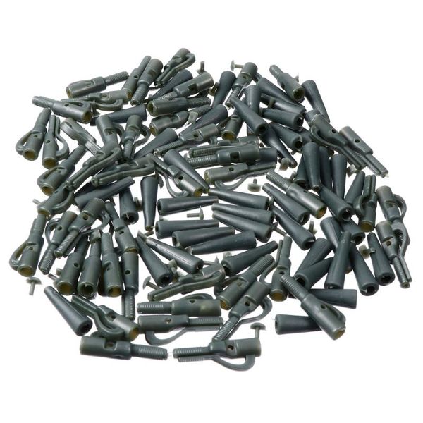 

50pcs practical fishing line swivel fixed clamps lead clips (green) accessories