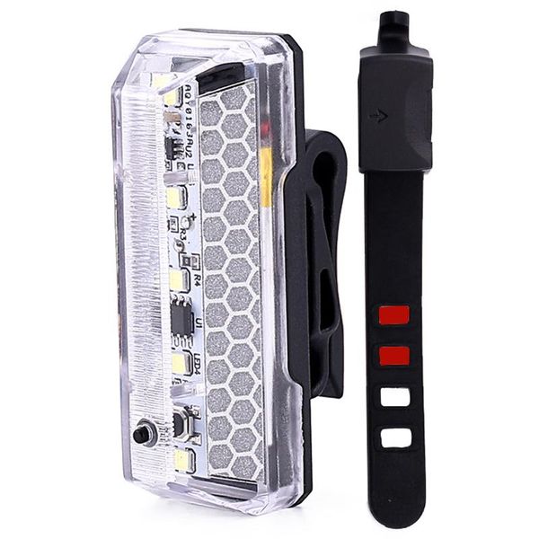 

bicycle lights tail waterproof mountain usb charging five warning night riding equipment bla bike