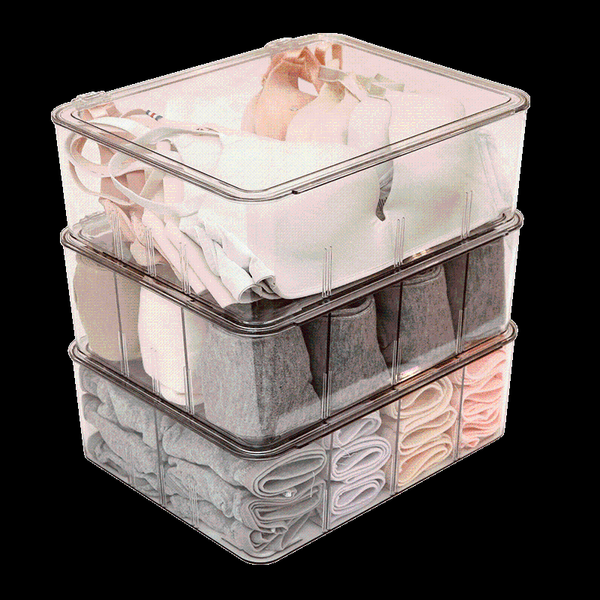 

storage drawers household plastic underwear boxes with mark compartment closet organizer cover for socks