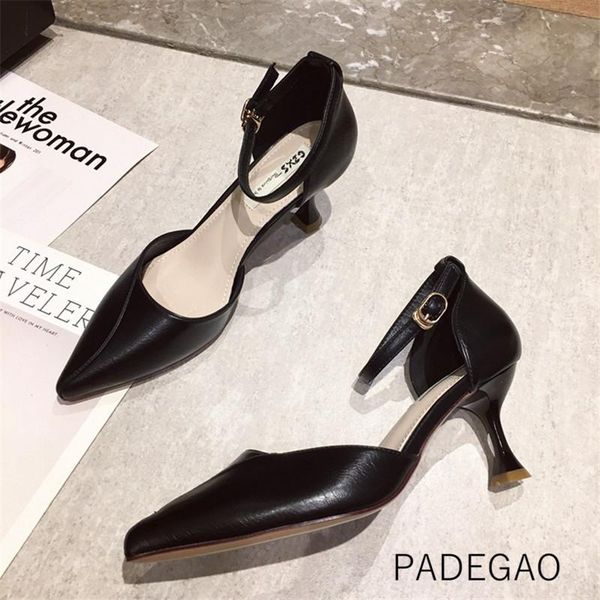 

high heel 2021 women sandals beige solid concise high-heeled classics official woman, Black