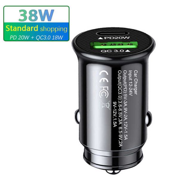 

5a usb roxgoct car charger quick charge qc3.0 type c mobile phone pd 38w fast charging adapter for iphone huawei xiaomi samsung