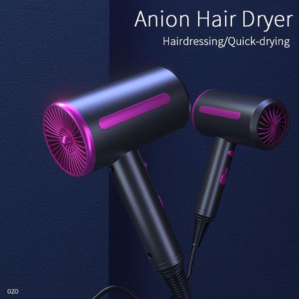 

negative ion hair dryer powerful and fast drying machine cold air adjustment portable salon home with diffuser electric brushes