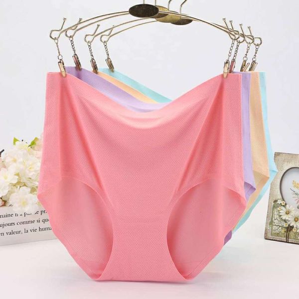 

traceless ice breathable high waist double oversized briefs, Black;pink