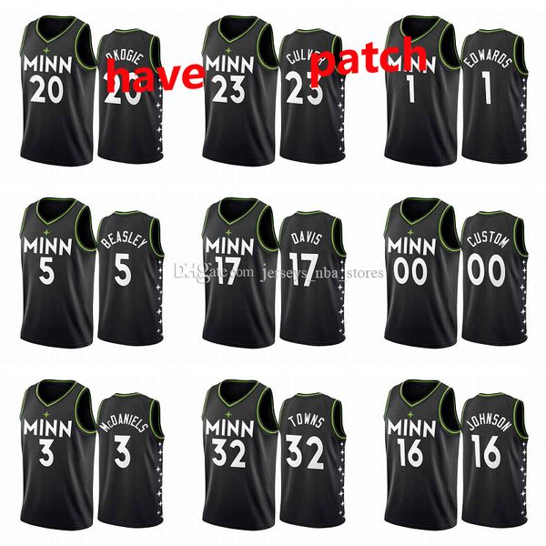

custom 2021 20 okogie 23 culver 1 edwards 5 beasley 17 davis 00 custom basketball jersey men women youth jerseys, Black;red