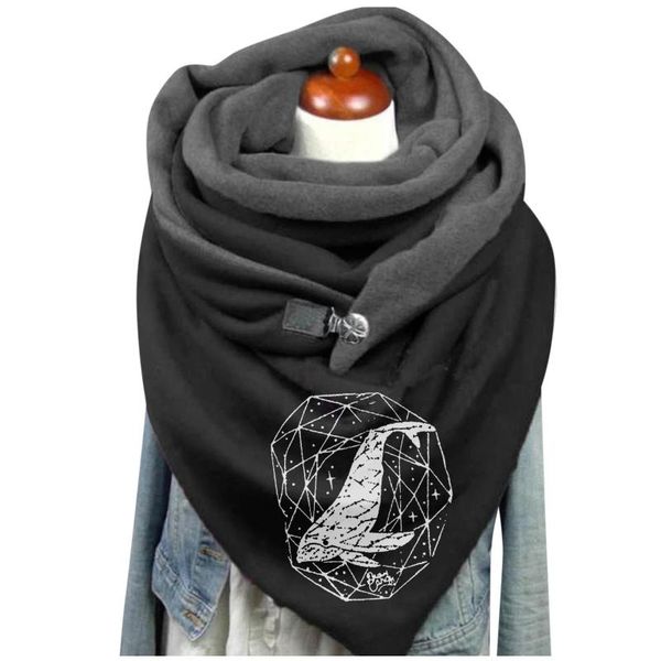 

scarves universal autumn winter warm windproof cat prints double-layer buckle scarf designer brand women fashion bufanda, Blue;gray