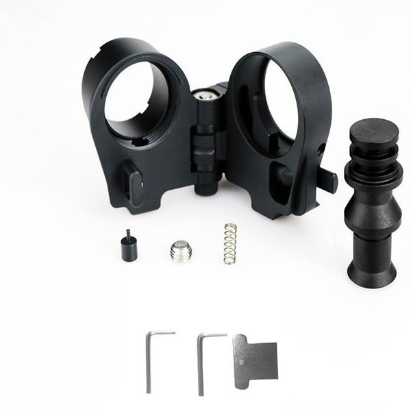 

bugleman gen3-m ar folding stock adapter for ar15 ar10 all types of gas systems and rifle calibers from 5.56 to .308