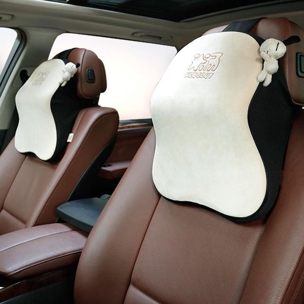 

seat cushions large headrest car neck pillow set memory foam auto rear back lumbar supports travel head restraint cushion