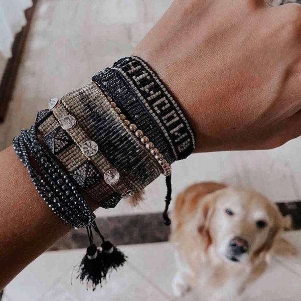 

bluestar 2021 femme bracelet miyuki bracelets turkish eye pulseras jewelry fashion handmade woven jewellery armband, Golden;silver