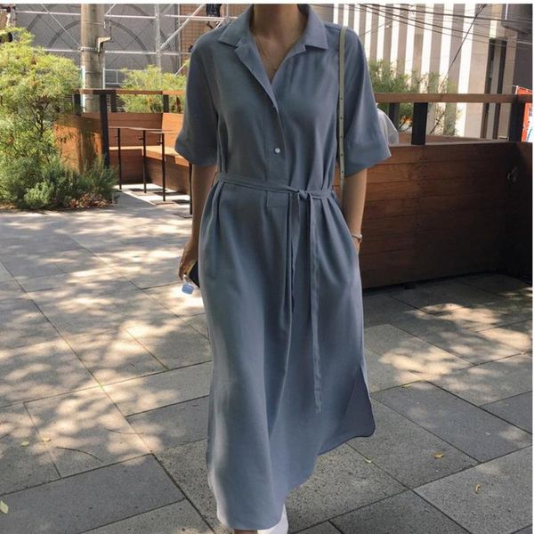 

casual dresses women's lace dress, elegant shirt, loose, casual, retro korean fashion, spring and autumn, Black;gray