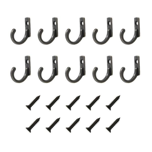 

hooks & rails 10 pcs wall mounted zinc alloy hook vintage hat coat door hanger home tsl1