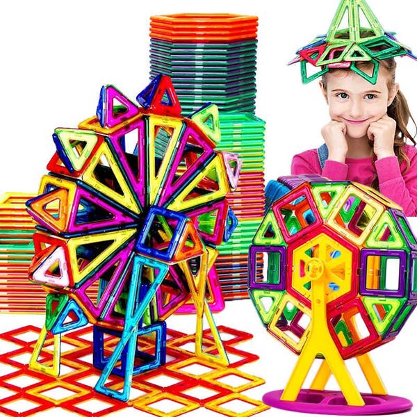 Mini Magnetic Designer Conjunto Conjunto de Construção Modelo Brinquedo Plástico Magnético Blocos Educativos Brinquedos para Presentes Kids q0723