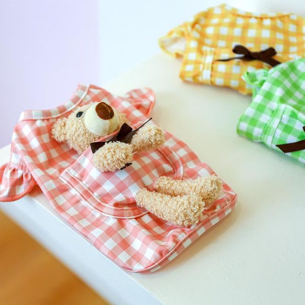 

lattice dog clothes shirt bear pet clothing for dogs outfits fashion cute spring summer yorkshire trendy pink ropa para perro apparel