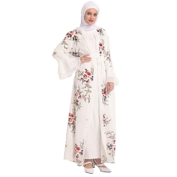 

chiffon abaya turkey hijab muslim dress kaftan dubai abayas for women qatar ramadan caftan marocain jilbab robe islamic clothing, Red