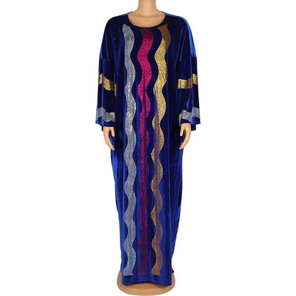 

ethnic clothing velvet african dresses for women spring autumn long sleeve africa muslim maxi dress fashion abaya, Red