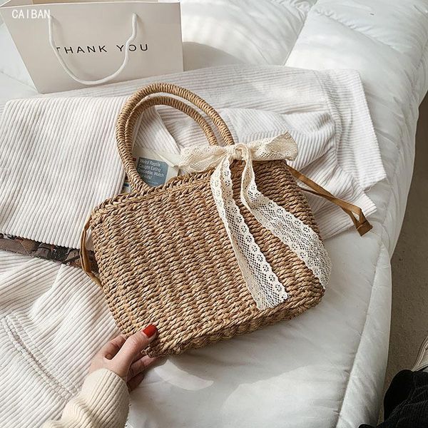 

women handbag rattan wicker straw woven half-round bag large capacity female casual travel tote fashion bolsos cross body