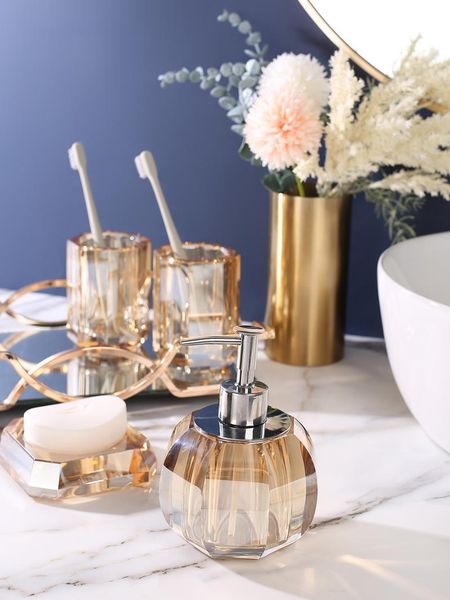 

bath accessory set crystal washing