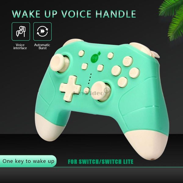 

game controllers & joysticks wireless controller for switch /lite gamepad joystick support bluetooth voice wake up handle 3.5mm hea