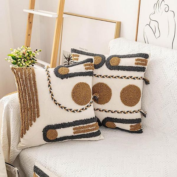 

cushion/decorative pillow style fashion pillowslip geometric pattern household supplies cotton sofa bench cushion cover for living room cafe