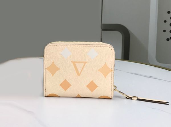 

2021 fashion flowers designers wallets luxurys men women leather bags classic letters key coin purse original box plaid card holder m80v408, Red;black